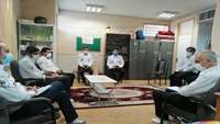 جلسه هم اندیشی رئیس اورژانس پیش بیمارستانی و مدیر حوادث دانشگاه با تکنسین های فوریت های پزشکی شهرستان سرخه