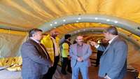 برگزاری تمرین آمادگی اورژانس پیش بیمارستانی با برپایی بیمارستان سیار