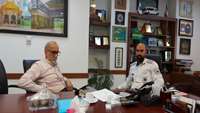 دیدار قرائیان رئیس اورژانس پیش بیمارستانی و مدیر حوادث دانشگاه علوم پزشکی استان سمنان با دکتر میعادفر ریاست سازمان اورژانس کشور