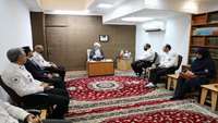دیدار رئیس و جمعی از کارکنان اورژانس پیش بیمارستانی با نماینده رهبر معظم انقلاب به مناسبت گرامیداشت پنجاهمین سالروز تاسیس اورژانس پیش بیمارستانی و روز فوریت های پزشکی