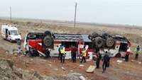 مدیریت مطلوب حادثه واژگونی اتوبوس در محور آرادان- سرخه توسط اورژانس پیش بیمارستانی شهرستان گرمسار