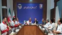 گرامی داشت روز هلال احمر با حضور مدیر حوادث و فوریت های پزشکی استان سمنان در دفتر مدیرعامل جمعیت هلال احمر استان