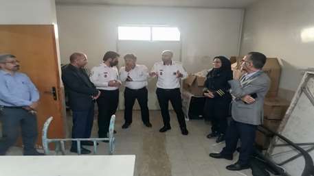  بازدید سرپرست مرکز اورژانس پیش بیمارستانی و مدیر حوادث و مدیر امور آموزشی دانشگاه از محل پایگاه آموزشی اورژانس پیش بیمارستانی