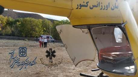 انتقال مصدوم ۲۳ ساله از ارتفاعات روستای آرتِد توسط پایگاه اورژانس هوایی استان سمنان