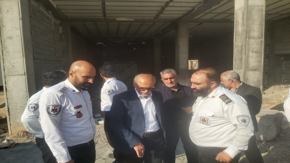 بازدید رئیس سازمان اورژانس کشور از پروژه در حال احداث ساختمان جدید پایگاه اورژانس پیش بیمارستانی مرکزی شهرستان گرمسار