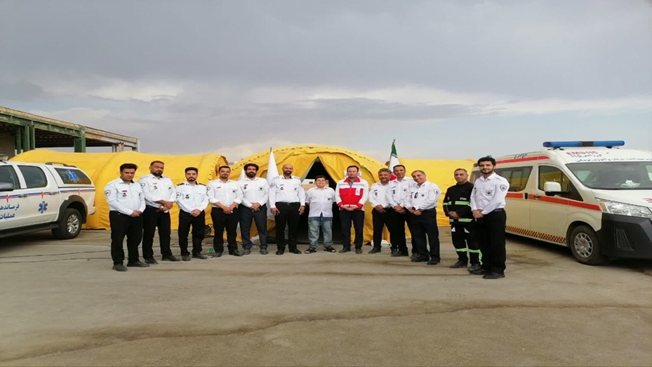 آمادگی عملیاتی اورژانس پیش‌بیمارستانی  و مدیریت حوادث دانشگاه علوم پزشکی استان سمنان در دوره مهارت‌افزایی اسکان اضطراری هلال احمر